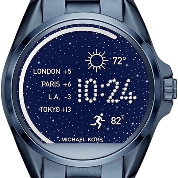 Michael Kors Access “Bradshaw” touchscreen smart watch in navy stainless steel. - Picture 8 of 8